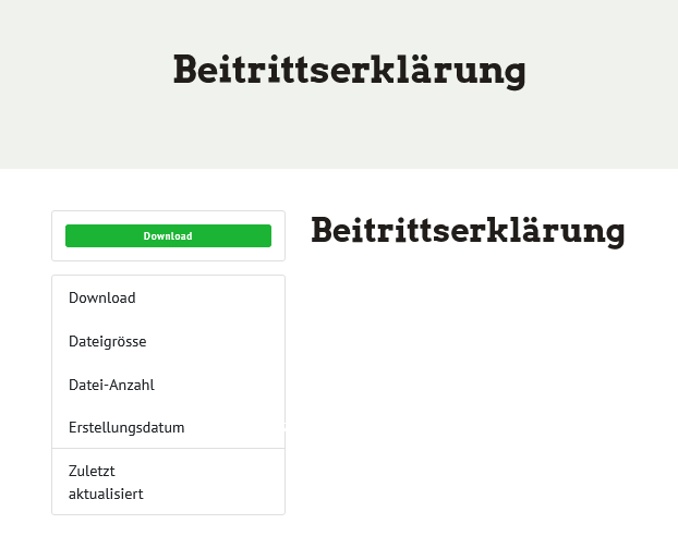 Mwanza - Beitrittserklärung
