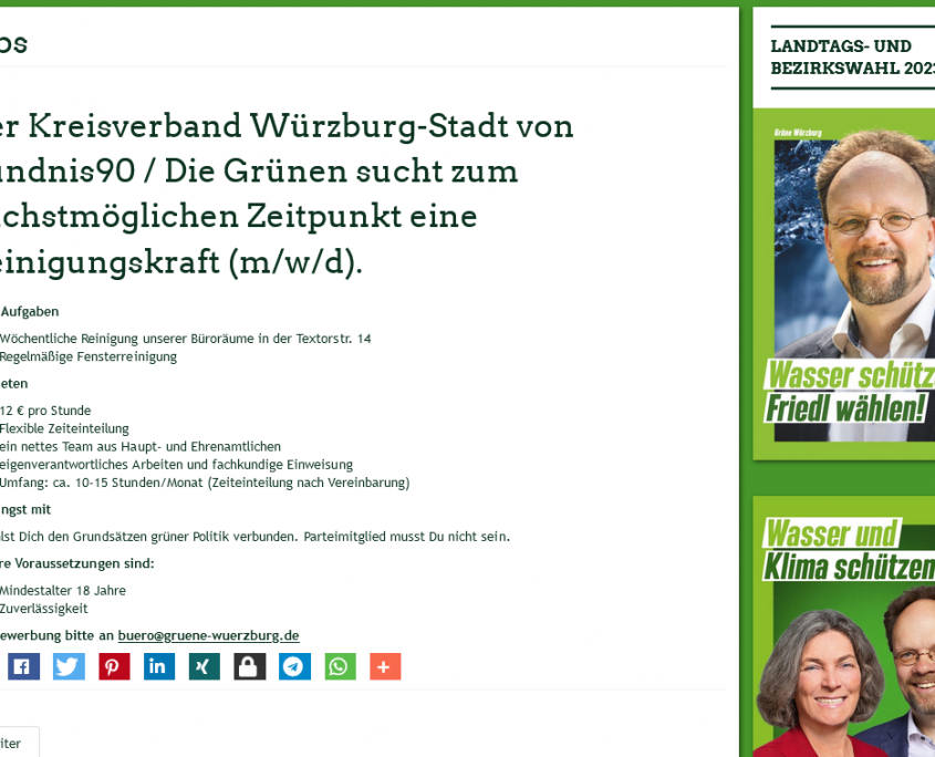 Wuerzburg - Jobs advert